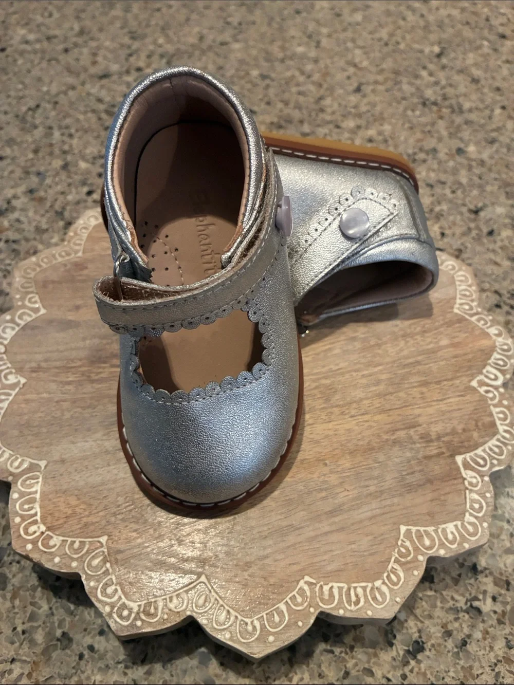 5C Silver Elephantito Mary Jane Silver Mary Janes